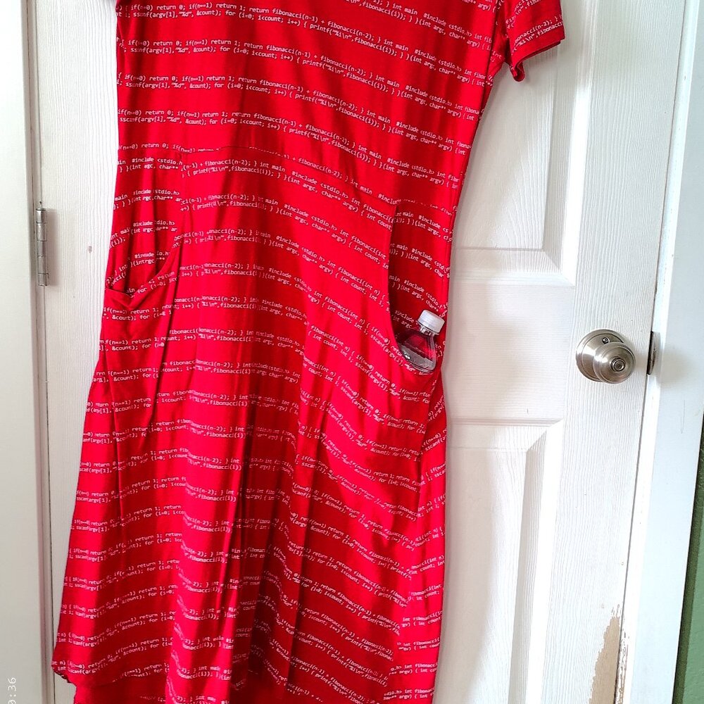 Red Computer C Programming Dress - image 4